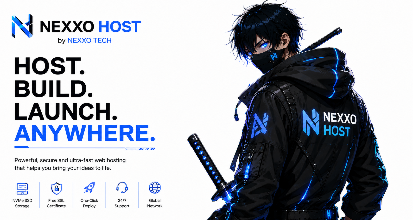 NEXXO HOST — Host. Build. Launch. Anywhere. Powerful, secure and ultra-fast web hosting.